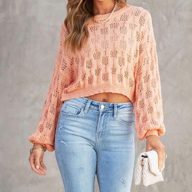 

Свитер женский с вырезом и укороченным пупком, пуловер, топ XL оранжевый