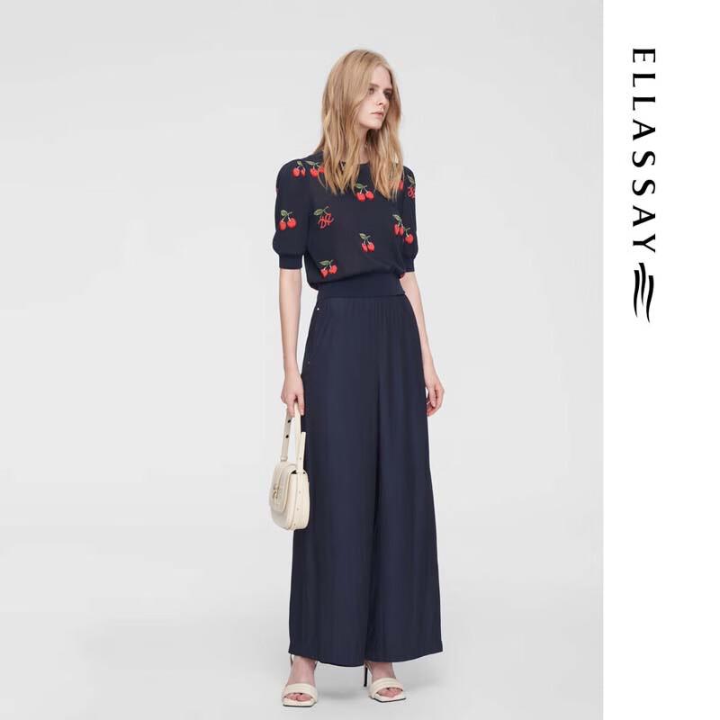 ELLASSAY Simple Versatile Elastic Waist Women's Pants
