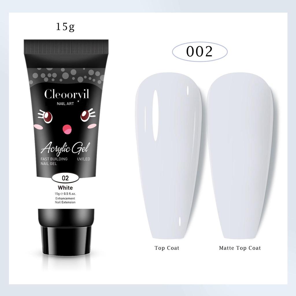 Gel Sólido UV para Extensión de Uñas, 15ml - Gel Cristal Rápido para Aplicación Rápida