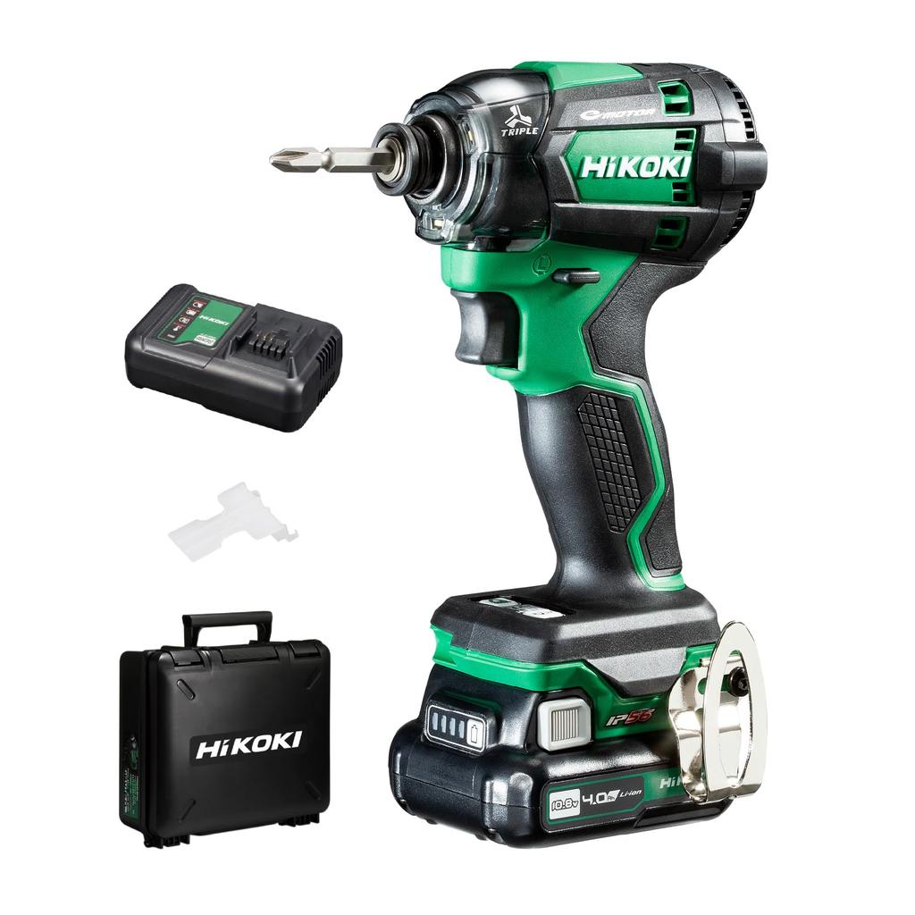 HiKOKI Cordless Impact Driver WH12DCA Aggressive Initial Repair Includes 1 and Case 10.8V Green, 1-Year Warranty, Unit, Charger, (WH12DCA(LS))