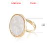 Retro Niche Light Luxury Imitation White Fritillary Ring Women's High Sense Versatile Open Ring