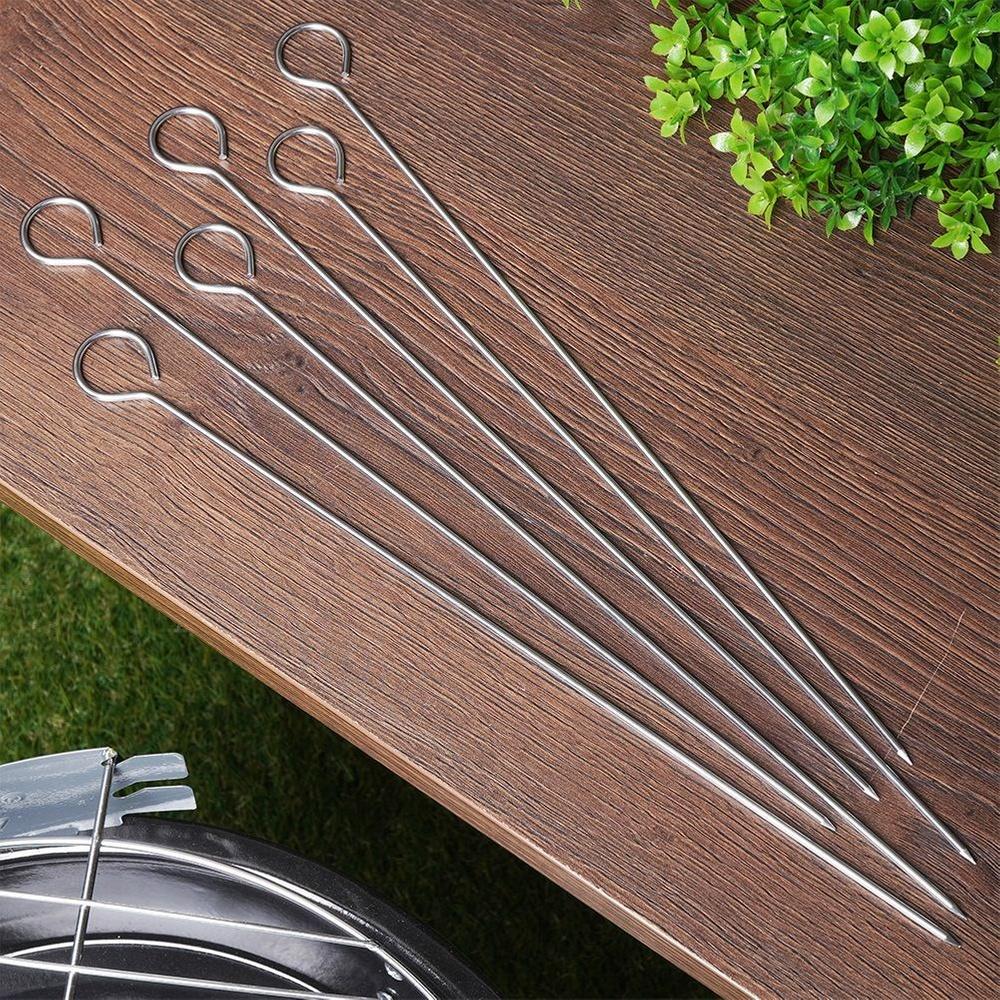 6x Steel Skewers Steel Skewers for Grilling Skewers