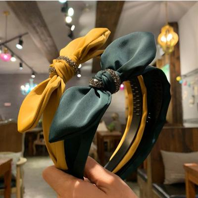 Modisches Glänzendes Haarband Haarreif für Damen Große Schleife Haarband Neuankunft Strass Haaraccessoires
