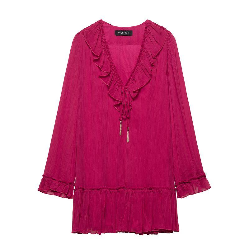 

Kaslead New Women clothes Western Style Fashion Wrinkle Effect Mini Dress 5029062 630 Image color L