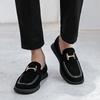 2025 Spring New Loafers Men's One-pedal Korean Version Trendy Versatile Casual British Leather Lazy Shoes Breathable