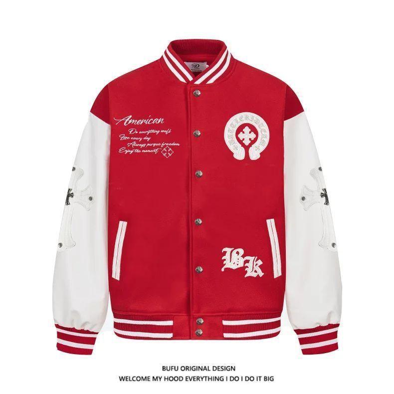 American Cross Men s and Women s 2025 Couple Style Embroidered Baseball Jacket XL