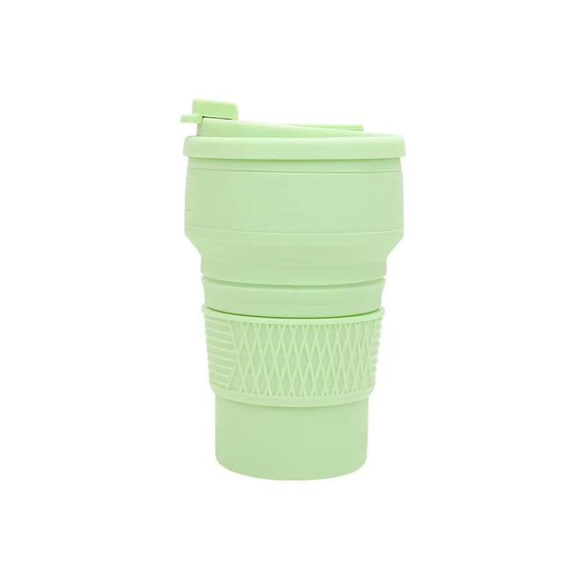 

350 мл Силиконовая Складная Водная Чашка Для Кемпинга и Путешествий Портативная Спортивная Чашка БЕЗ БФА Пищевая Чашка Кружка Чайные Кофейные Чашки зелёный