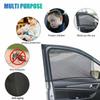 4PC Universal UV Protection Mesh Window Shade Anti-Mosquito Privacy Sun Visor for Car Side Windows - Car Accessories