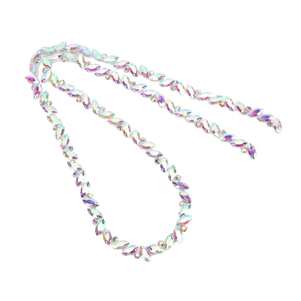 Glass Claw Chain High Hardness Color Single Row Rhinestone Strips for Clothing Shoes Jewelry