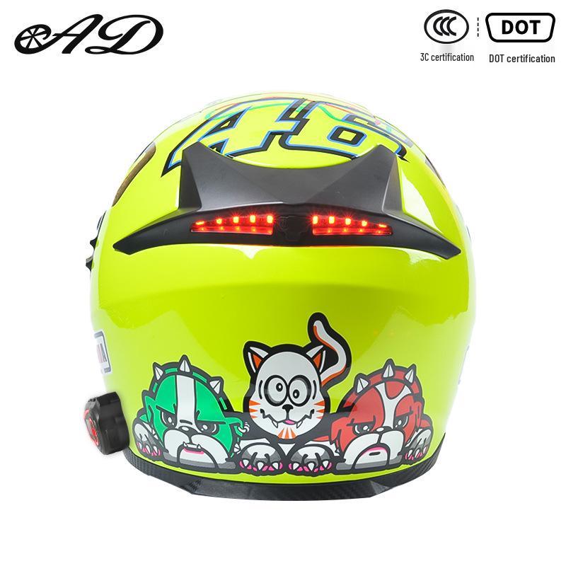 Bluetooth Smart Taillight Flip-Up Motorcycle Helmet for Men & Women - All-Season, Electric Vehicle, Off-Road