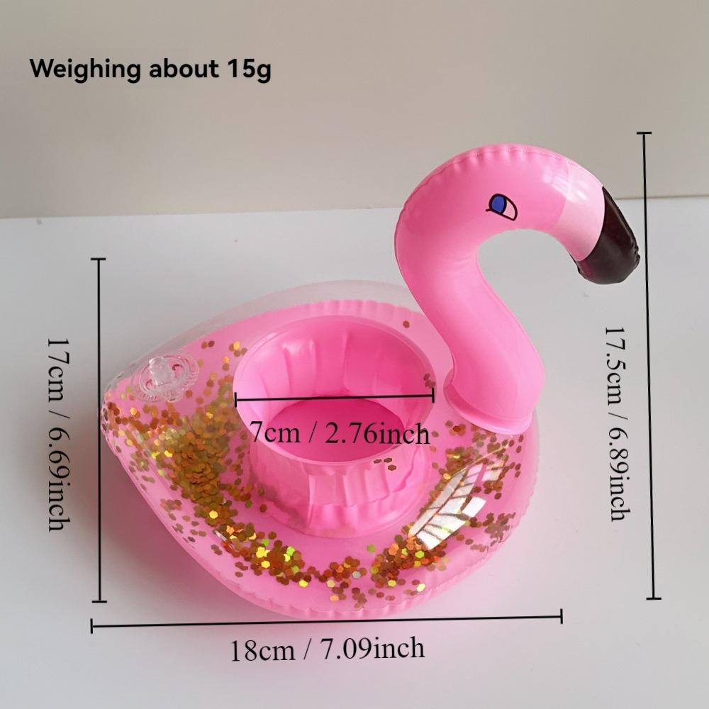 Aufblasbarer Flamingo Donut Zitrone Wassermelone Ananas Krabbe Liebesherz Becherhalter Aufblasbarer Wasseruntersetzer