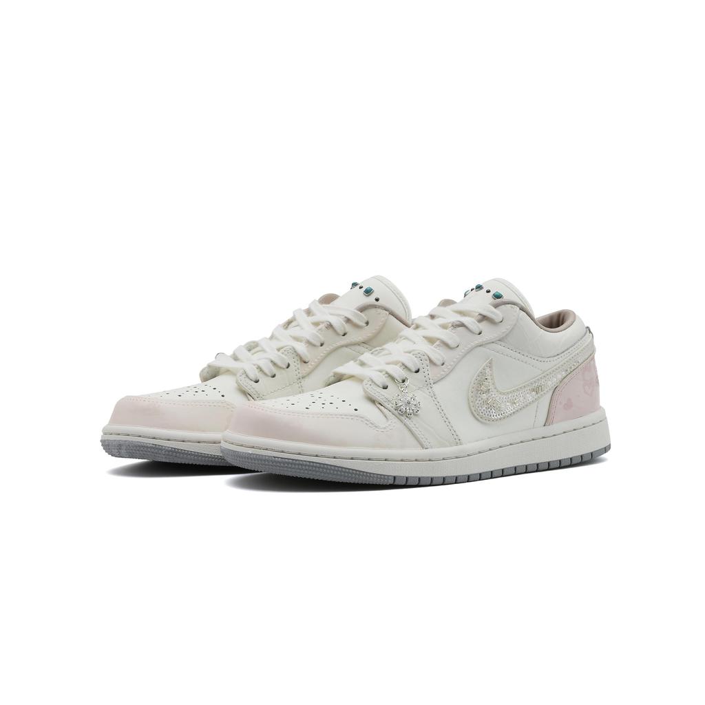 Jordan Air Jordan 1 Sweetheart Princess Low top Vintage Basketball Shoes Women's Milk White IH7323-100(Team196-BOX)
