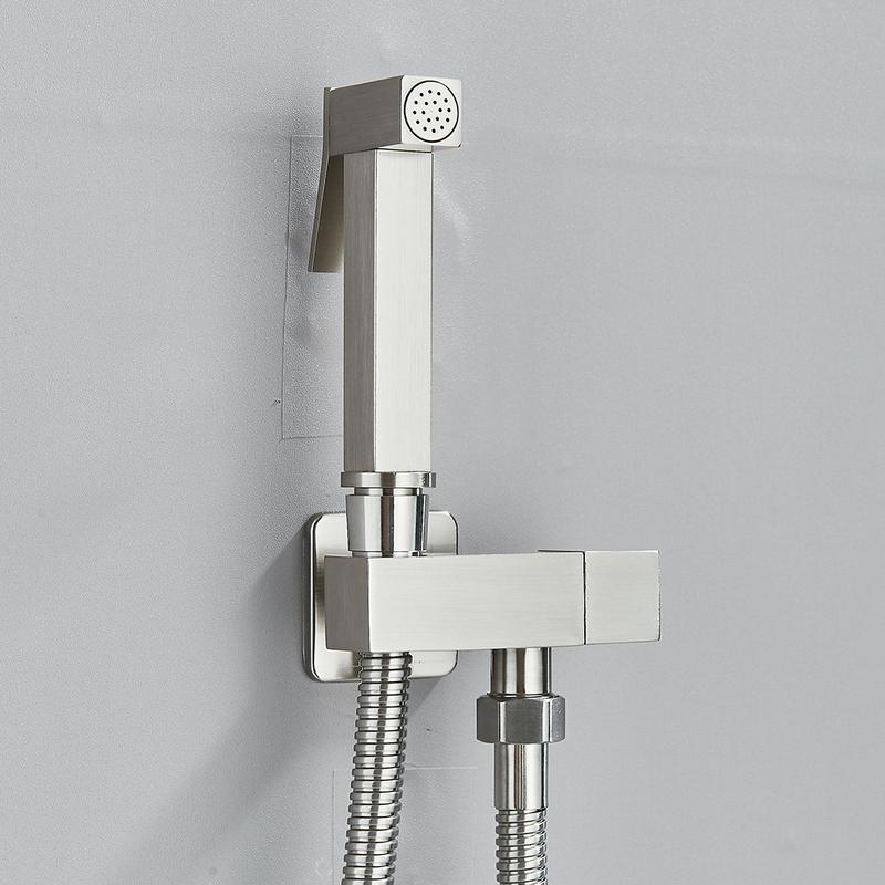 Chrome Handheld Toilet Bidet Faucet Stainless Steel Bidet Shower Hygienic Shower Wall Shower Woman Cleaner Cold Water Only