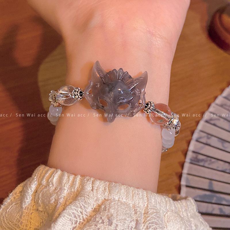 Новый китайский браслет Лиса-дух Женский браслет холодного стиля Простой браслет премиум-класса Дизайнерские украшения