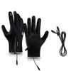 Reusable USB Heated Gloves Polyester Touchscreen Gloves Durable Rechargeable Gloves  for Winter