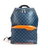 N40157 Damier Cobalt Discovery Bag Backpack Canvas Navy/Orange