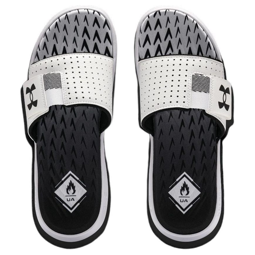 Under Armour Comfortable Versatile Slide Sandals Unisex Footwear Black White 3027252-100