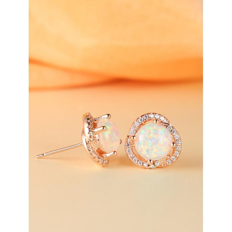 Wish new micro-inlaid clover stud earrings, stud earrings, earrings