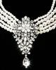 Elegant French Alloy and Glass Pearl Necklace & Earring Set for Weddings, Parties, and Birthdays