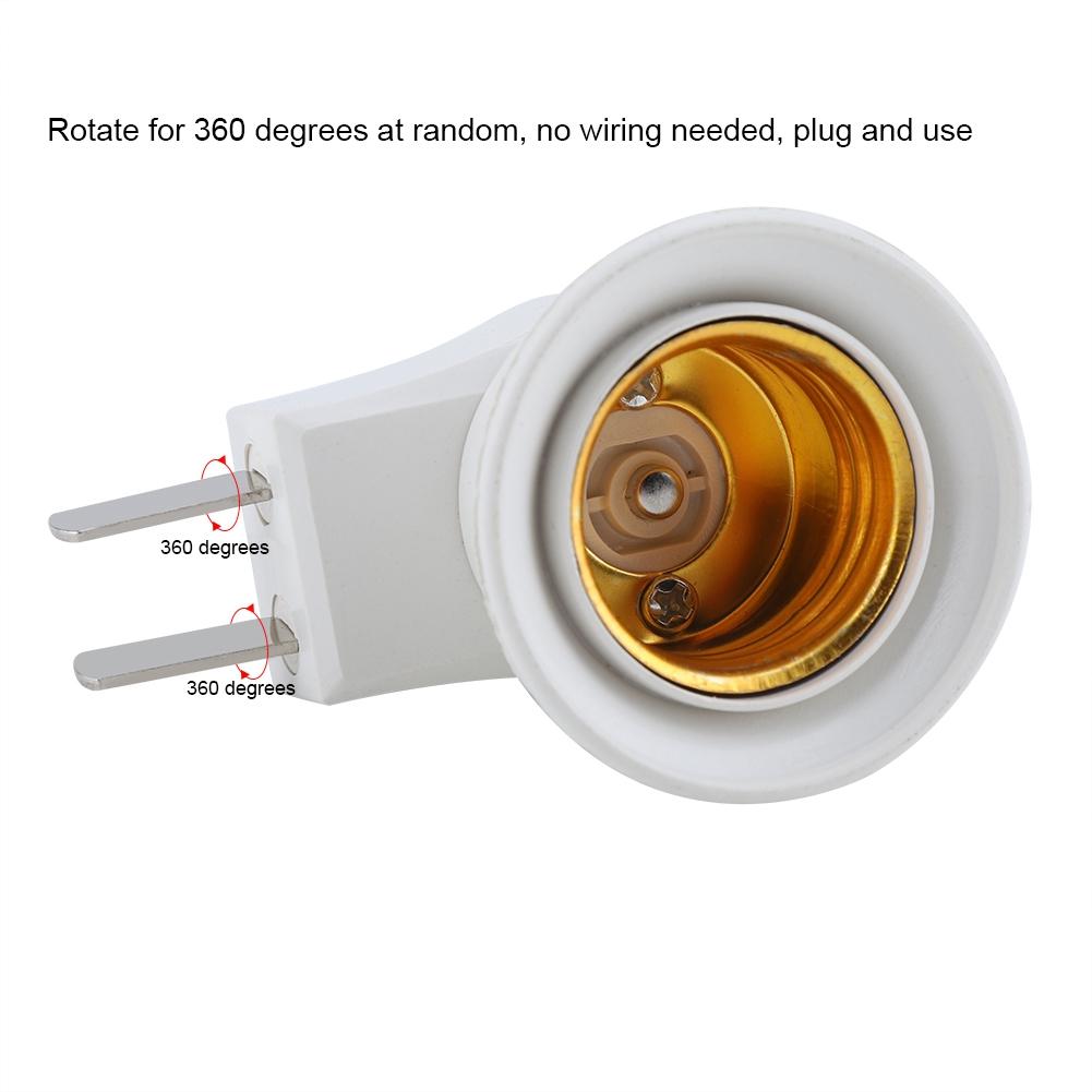Wall Plug E27 Bulb Lamp Socket Mount Holder Adapter with Control