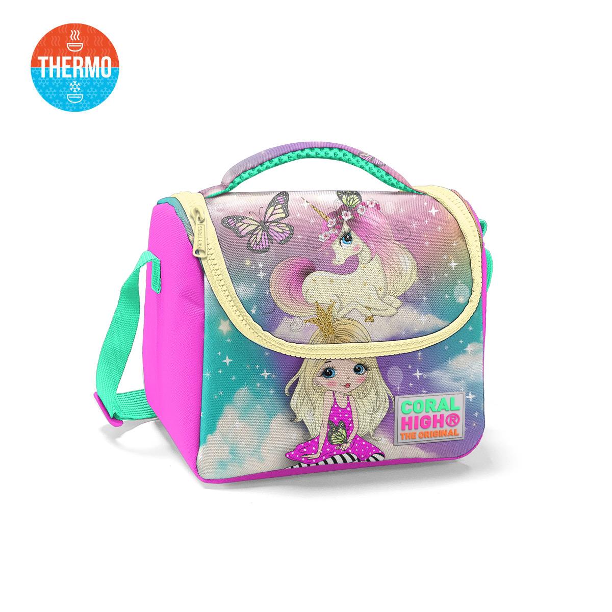 

Термобокс для завтрака Coral High Kids Water Green Pink с рисунком единорога 11733