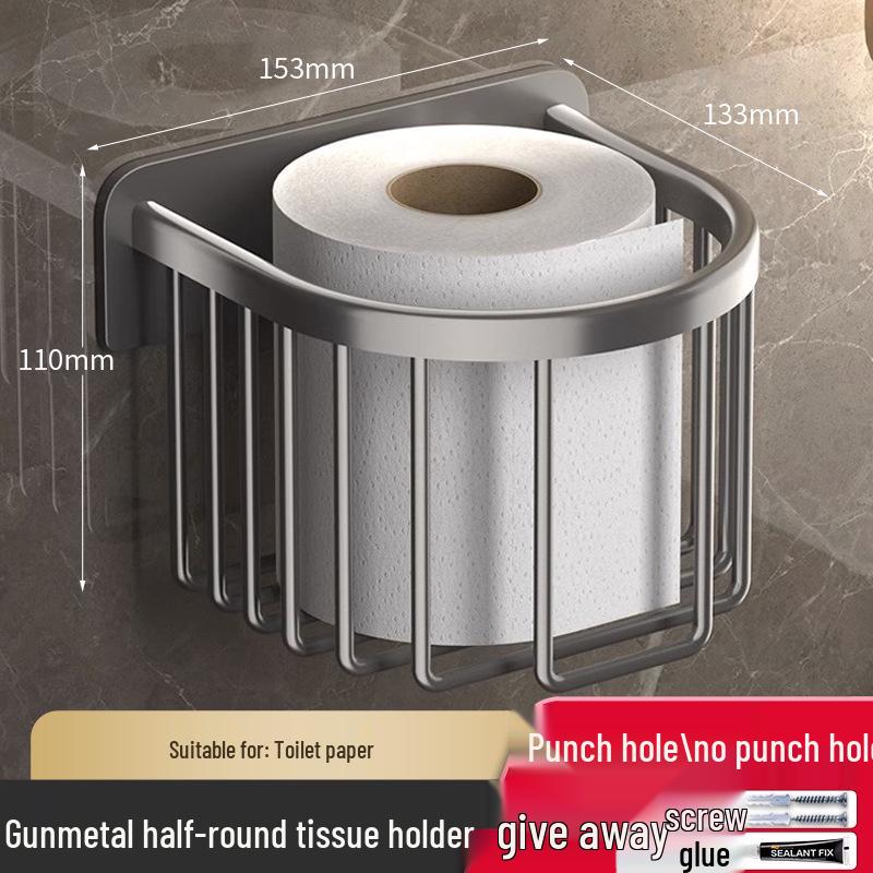 Toilet Paper Holder & Dispenser with Storage Rack