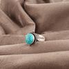 Blauer Türkis Handgefertigter Edelsteinring, 925 Massives Sterlingsilber Böhmischer Schmuckring, Attraktiver Silberring Geschenk für Ehefrau