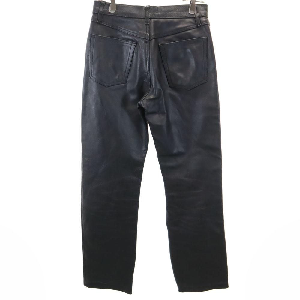FMC straight Leather pants W30 black Men's Used