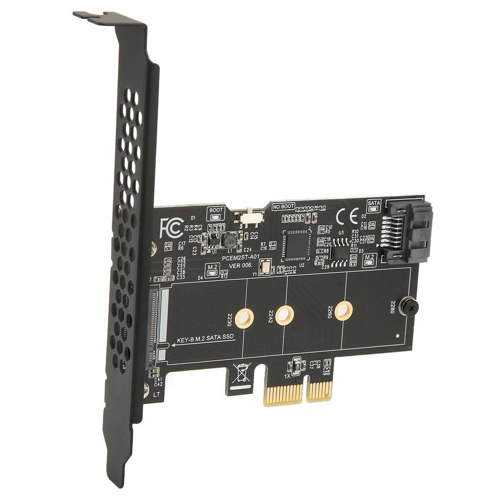 PCIE to SATA Expansion Card 6Gbps PCIE to SATA3.0 M2 NGFF Expansion Card Adapter Card for WinXP for Win7 8 10 11 for