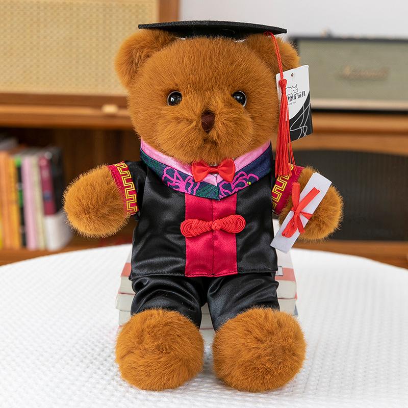 Doctor Hat Bear Doll Plush Toy Bachelor Suit Teddy Bear Doll Student Graduation Commemorative Gift