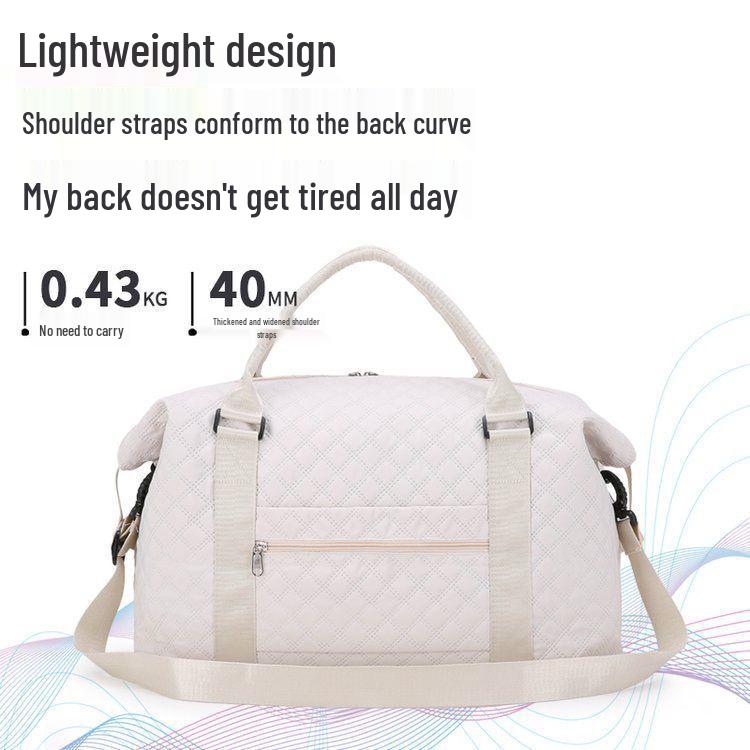 Large Capacity Lightweight Handheld Travel Bag for Fitness, Business, or Maternity, Fits On Trolley Case