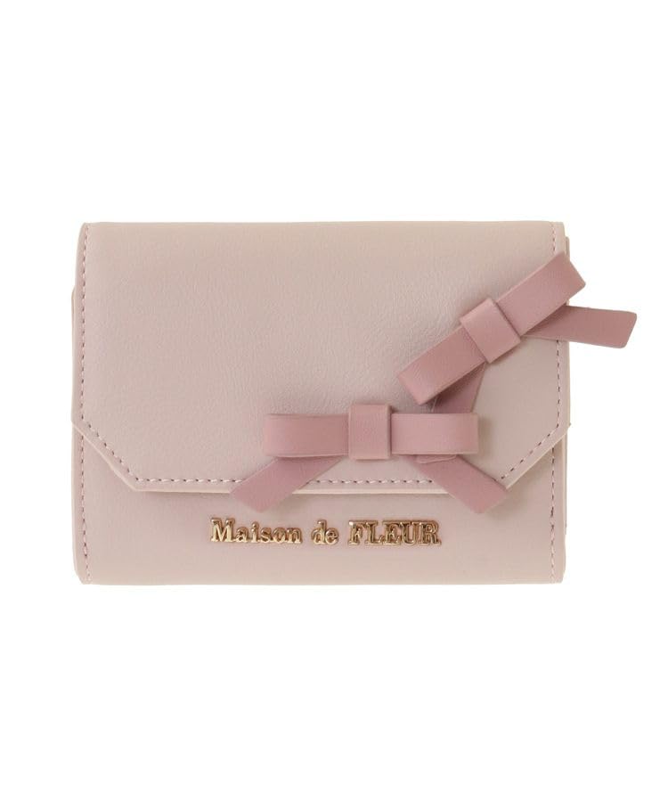 

[Maison de Fleur] Маленький кошелек с лентой для женщин, Розовый