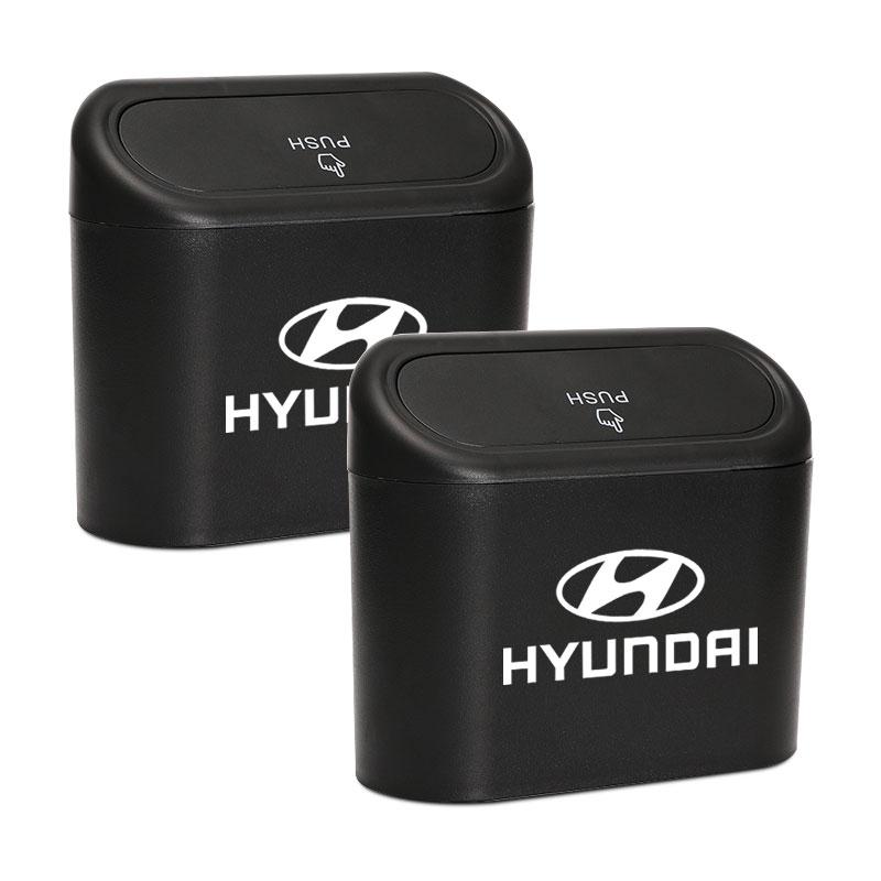 1Pcs Car Vehicle Case Storage Box Black ABS Square Pressing Trash Can For Hyundai I30 Tucson Veloster Kona I10 I35 Elantra Santa Fe
