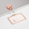 Aluminum Alloy ID Card Cover Case Bank Business Work Card Holder with ABS Retractable Badge Reel Credit Work Card Badge Bag