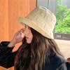 Cotton Fisherman Hat With Wide Brim Sunshade For Summer Casual Women