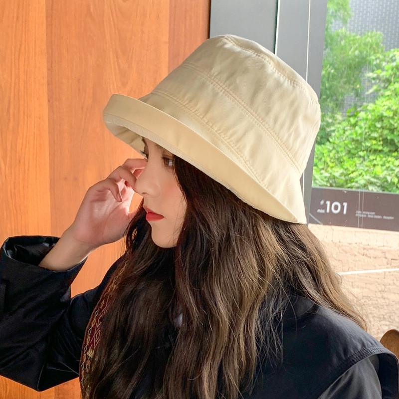 Cotton Fisherman Hat With Wide Brim Sunshade For Summer Casual Women