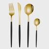 Portuguese Tableware Set: Stainless Steel Knife, Fork, Spoon - 4-Piece Western Steak Gift Box