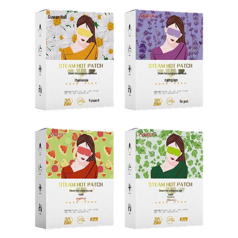 Mugwort Heating Eye Mask - Disposable Hot Compress & Light-Blocking Eye Patch