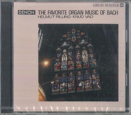 

CD HELMUT RILLING KNUD VAD Favorite Organ Music of Bach GES9388 COLUMBIA 1990 Japan Classical Used