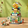 Japanese Mini Block Street View Folding Food Street Octopus Barbecue Ice Shop Assembly Building Block Toys Christmas Gift