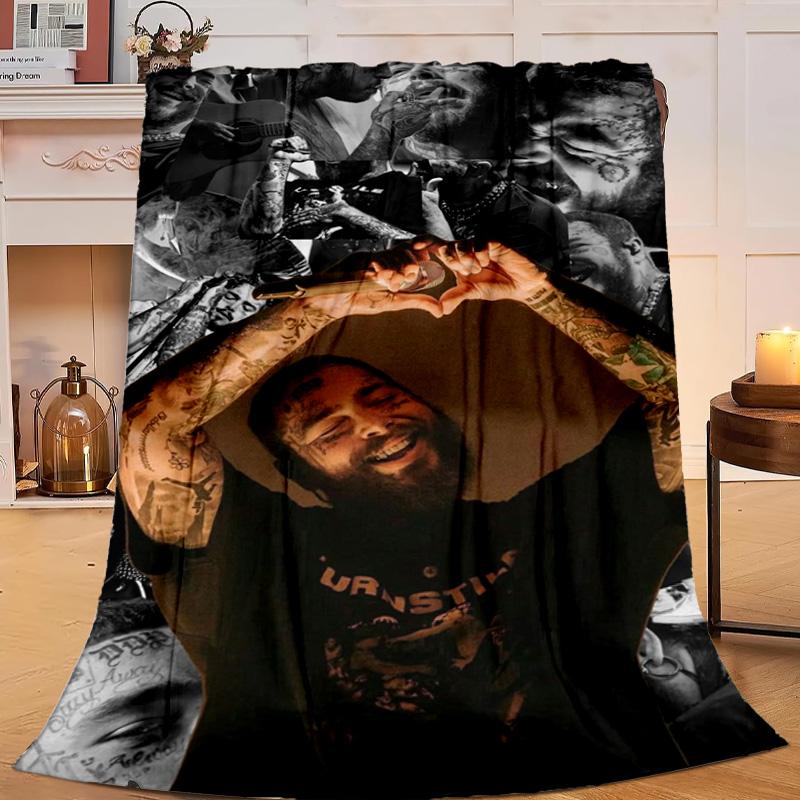 1PC Musician's Heartfelt Expression Flannel Blanket Gift, Suitable for Both Men And Women, Soft Ideal for Beds And Sofa, Birthday Or Christmas Gift