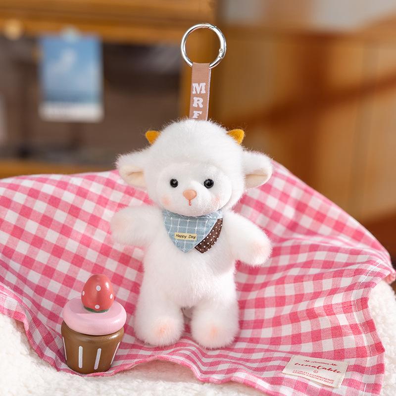 14cm Cute Animal Plush Pendant Cartoon Mouse Panda Sheep Rabbit Elephant Bear Stuffed Doll Boy Girl Gift