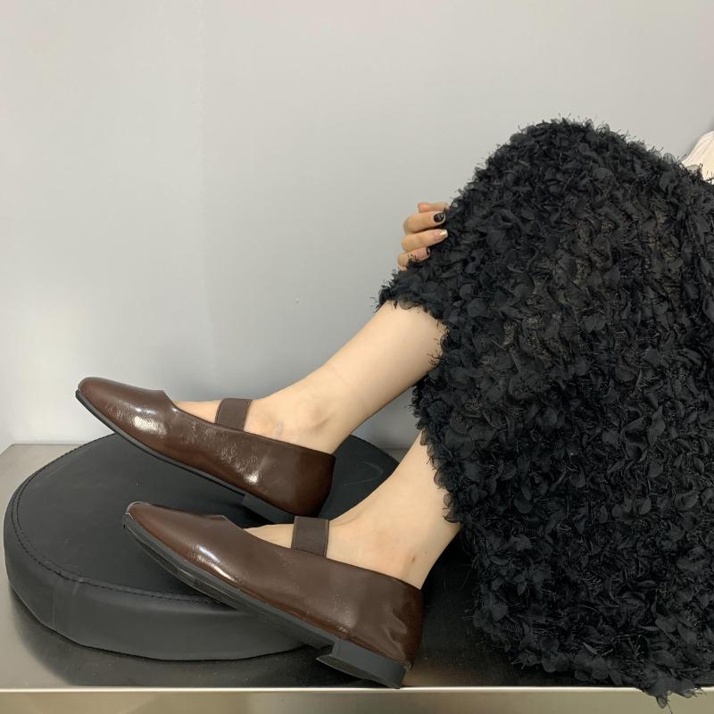 2025 Square Toe Women Flats Shoes Mary Jane Shoes Fashion Shallow Elastic Band Spring Autumn Ladies Comfort Soft Sole Shoes