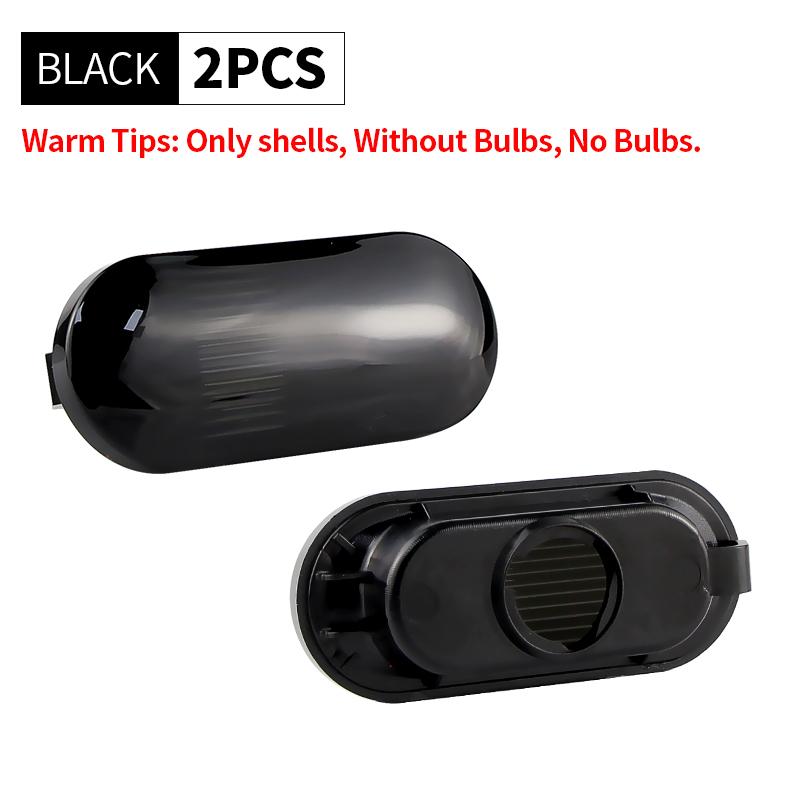 

2PCS Only Shells For VW Transporter T5/Multivan Caravelle Car Front Side Marker Turn Signal Lights Housing For SEAT Ibiza 6L Black Without Bulbs