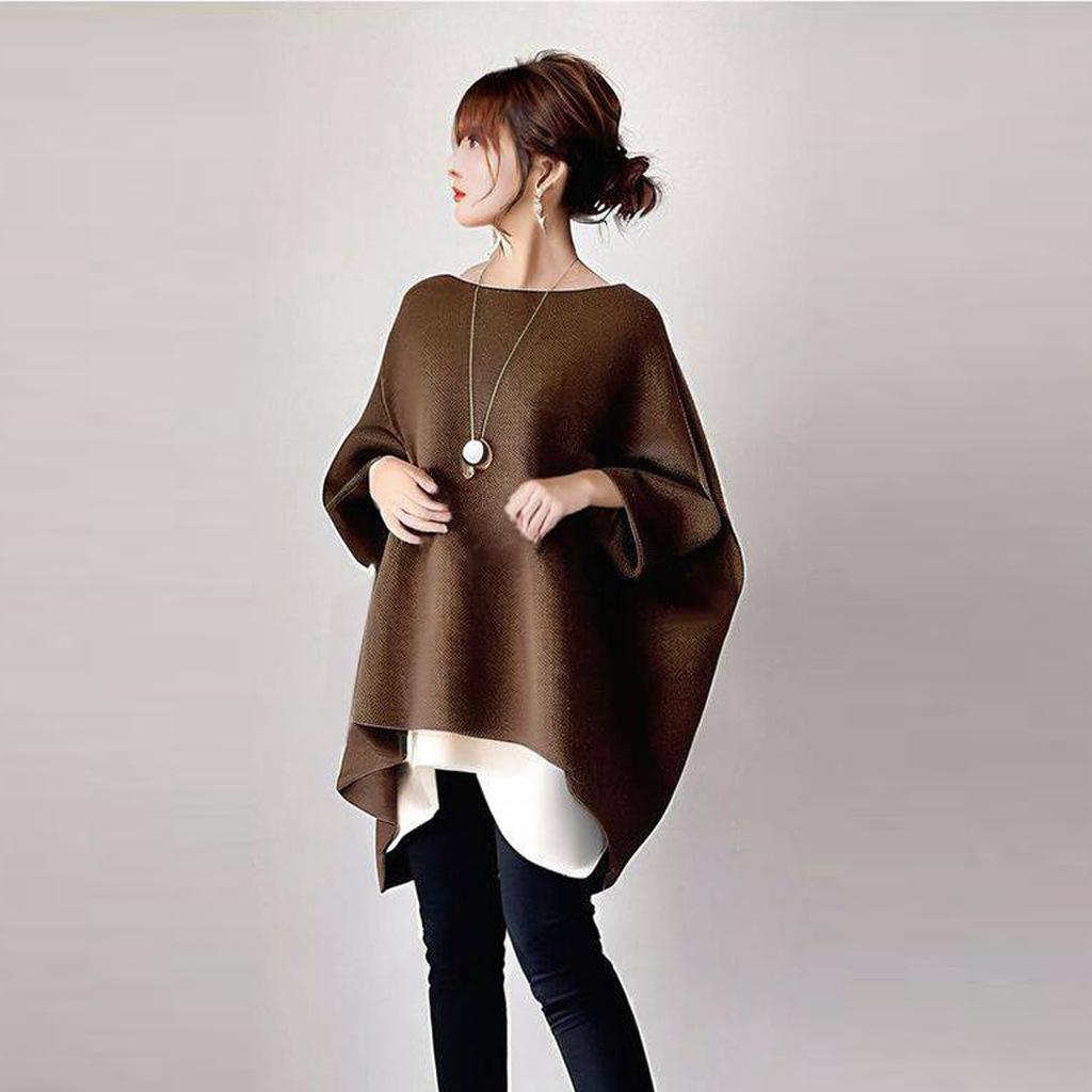 2024 Autumn Japanese-Style Round Neck Batwing Sleeve Top - In Stock