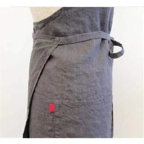 Sverkill Linen Apron, Simple, Nordic Style, Solid Color, Cafe Apron, Women's and Men's, Natural Color, Long Length, Kitchen, Cafe, Restaurant, Florist