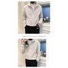 Spring 2024 Men's Sweater Patchwork Assorted Colors Skin-Friendly Fabric Fashion Versatile Top Casual Long-Sleeved Bottoming Shirt