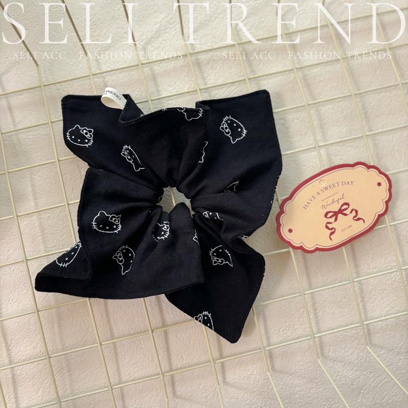 Square Scarf Collection Internet Popular Scrunchie Gentle College Style