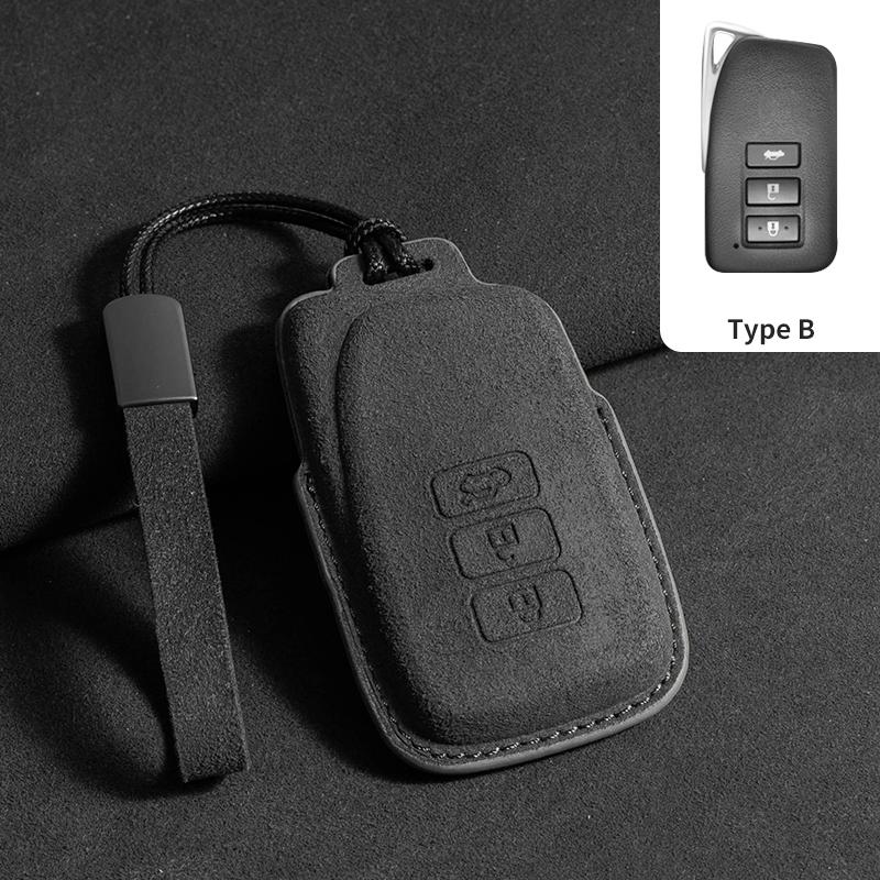 Interior Mouldings Suede Car Key Cover for Lexus NX ES UX US RC LX GX IS RX 200 250h 350h LS 450h 260h 300h UX20