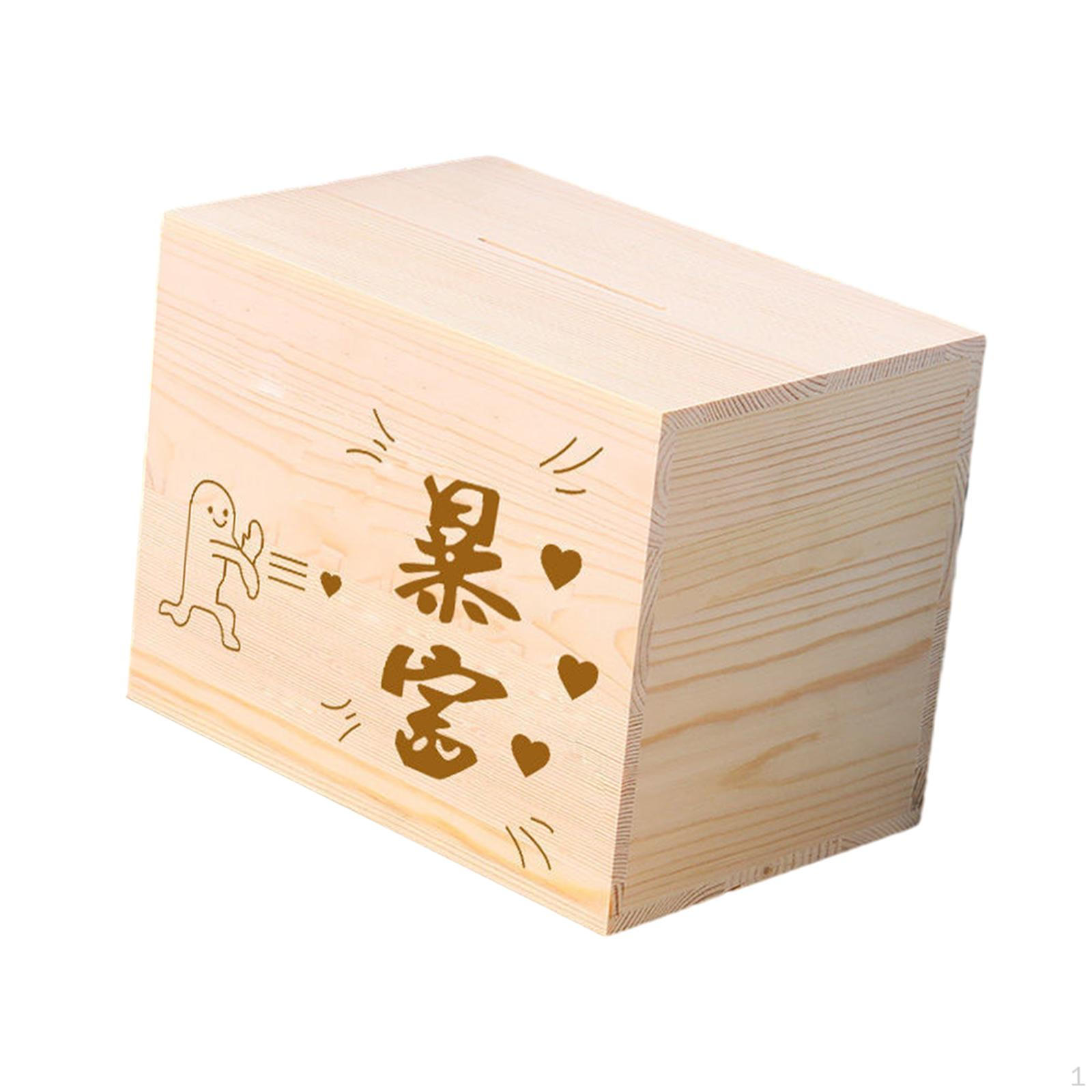 

Копилка для денег, образовательная игрушка, деревянная коробка с орнаментом для гостиной, взрослых Large_Style A